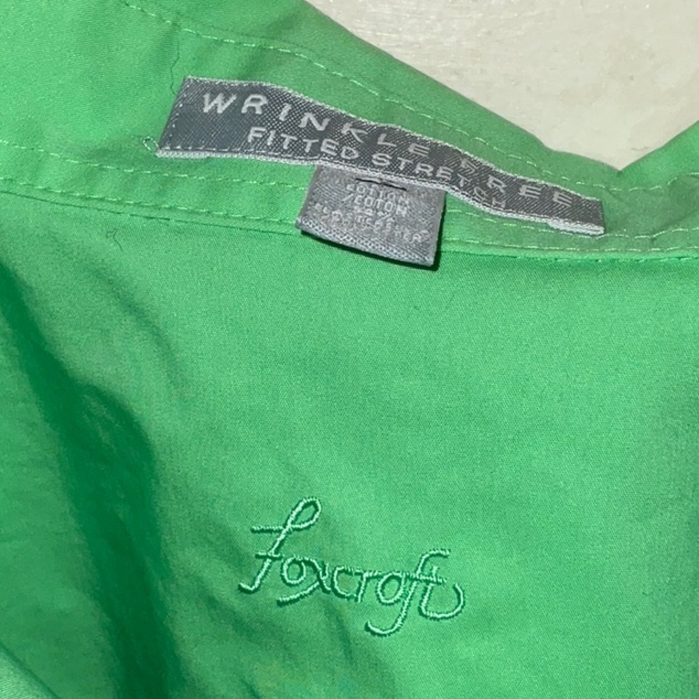 Foxcroft Fitted Stretch Button-Up 3/4 Sleeve Size… - image 2